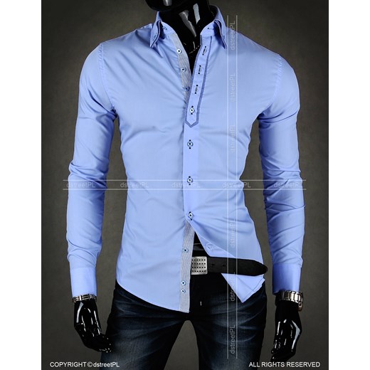 Koszula z długim rękawem (dx0577) dstreet niebieski długie