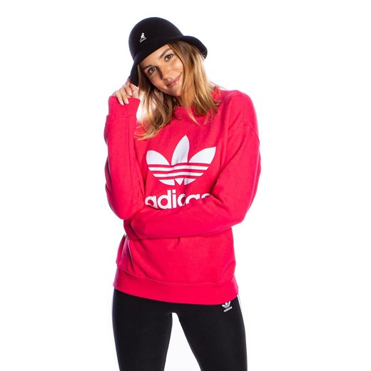 Bluza damska Adidas Originals Trefoil Crew Sweatshirt różowa 34 wyprzedaż bludshop.com
