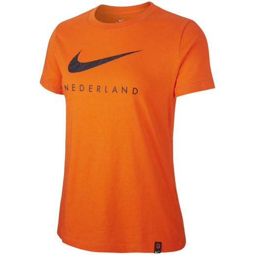Damski T-shirt piłkarski Holandia - Pomarańczowy Nike S Nike poland