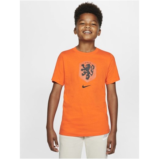 T-shirt piłkarski dla dużych dzieci Holandia - Pomarańczowy Nike L Nike poland