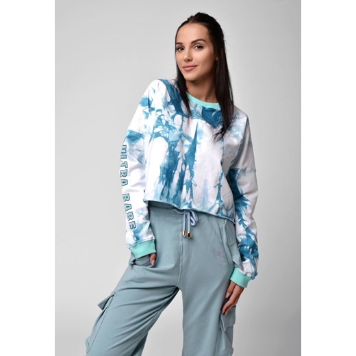 Bluza damska wielokolorowa młodzieżowa krótka 