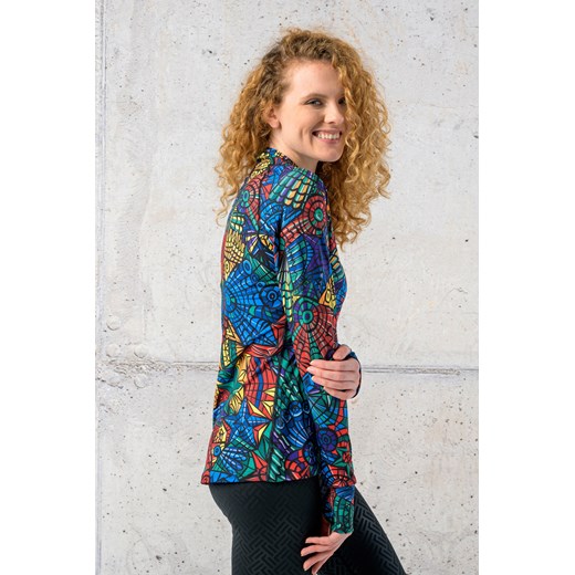 Bluza damska Nessi Sportswear w abstrakcyjnym wzorze jesienna 