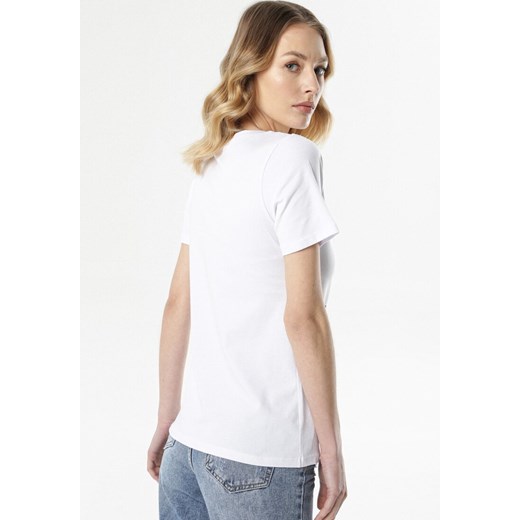 Biały T-shirt Kimothelia Born2be L/XL Born2be Odzież okazja