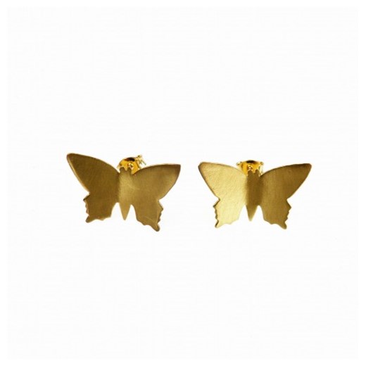 Kolczyki gold butterfly na sztyftach Venus Galeria Venus Galeria - Magiczny Ogród Bizuterii Srebrnej