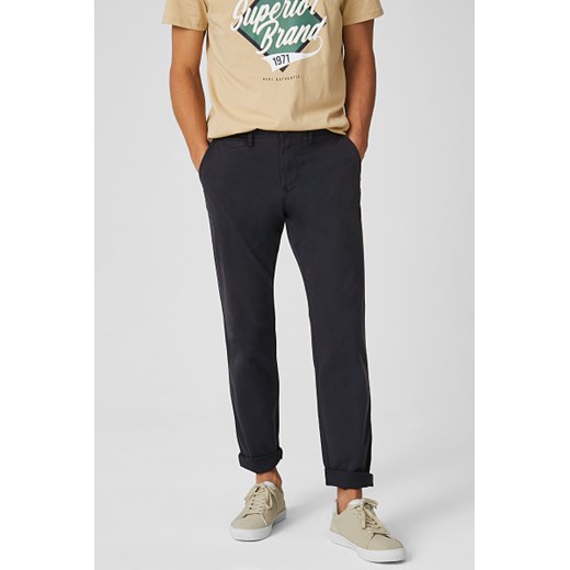 C&A Spodnie chino-Slim Fit-bawełna ekologiczna, Szary, Rozmiar: 32/30 Canda 40/32 C&A