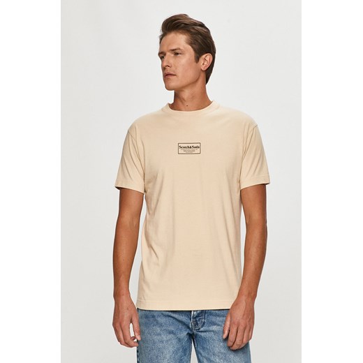T-shirt męski beżowy SCOTCH&SODA 