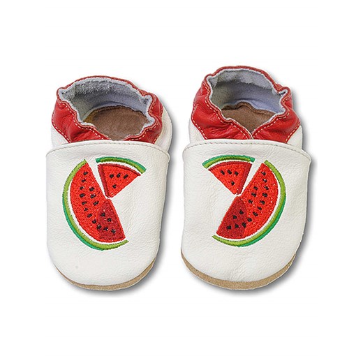 Skórzane buty niemowlęce "Melone" w kolorze biało-czerwonym Hobea 16/17 Limango Polska