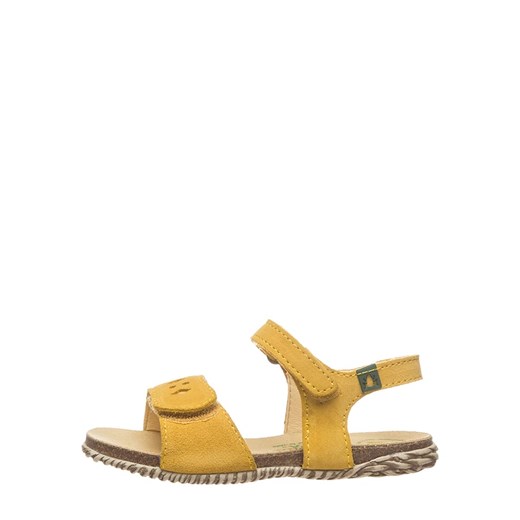 Skórzane sandały w kolorze żółtym 31 Limango Polska