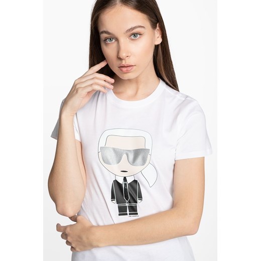 Bluza Karl LAGERFELD Ikonik Karl T-Shirt 205W1705-100 WHITE Karl Lagerfeld XS okazja eastend