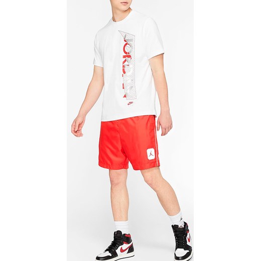 T-shirt męski Jordan wielokolorowy w stylu młodzieżowym w nadruki z krótkim rękawem 