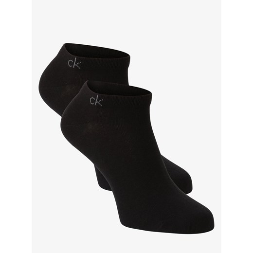 Calvin Klein Damskie skarpety do obuwia sportowego pakowane po 2 szt. Kobiety Bawełna czarny jednolity ze sklepu vangraaf w kategorii Skarpetki damskie - zdjęcie 93432404