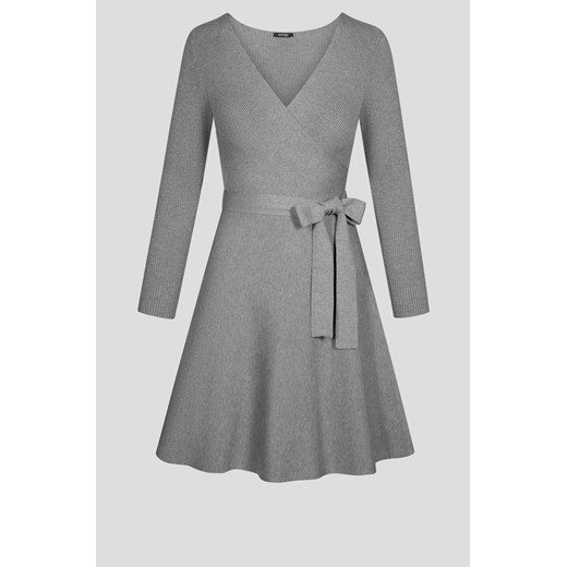 Dzianinowa sukienka z szarfą XXL orsay.com