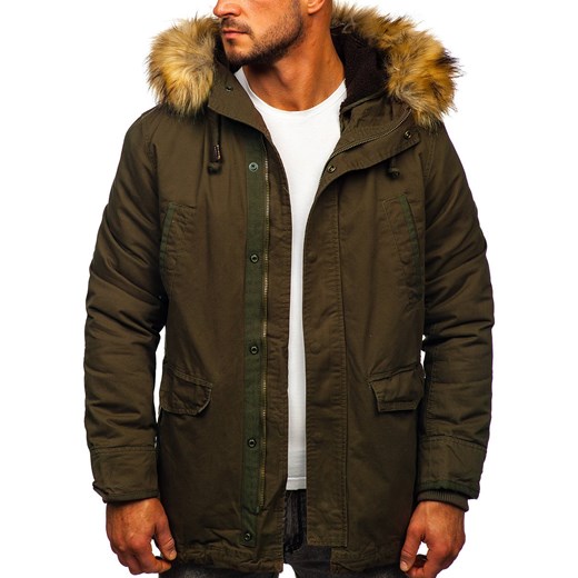 Denley kurtka męska zimowa brązowa 