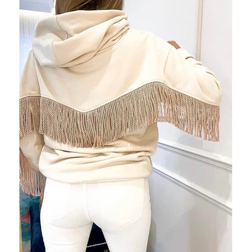 BLUZA LIVI FRĘDZLE BEŻ S Yasmin Boutique
