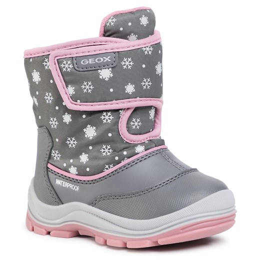 Buty zimowe dziecięce na rzepy szare śniegowce 