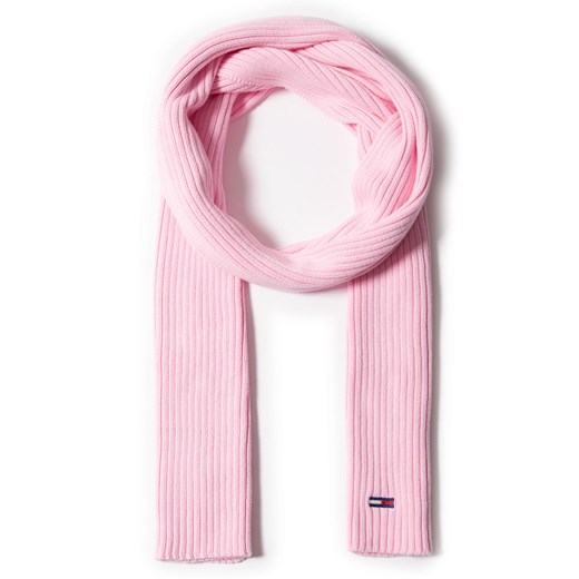 Różowy szalik/chusta Tommy Jeans bez wzorów 