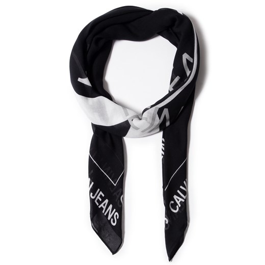 Czarny szalik/chusta Calvin Klein z napisami 