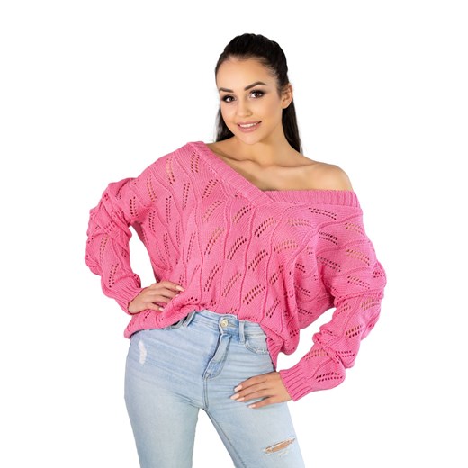 Gloris Pink sweter ze sklepu Świat Bielizny w kategorii Swetry damskie - zdjęcie 93562750