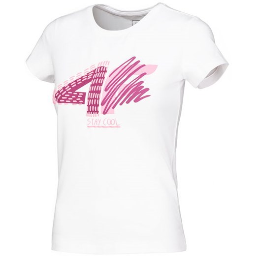 Koszulka dziewczęca HJZ20 JTSD003 4F (biała) 134cm SPORT-SHOP.pl