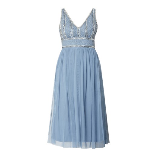 Sukienka wieczorowa z ozdobnymi perełkami Lace & Beads XS Peek&Cloppenburg 