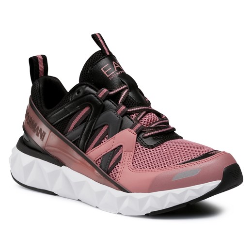 Buty sportowe damskie różowe sneakersy młodzieżowe na platformie wiązane 