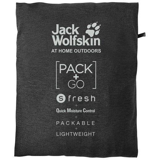 T-shirt męski czarny Autoryzowany Sklep Jack Wolfskin z nadrukami z krótkim rękawem wiosenny 