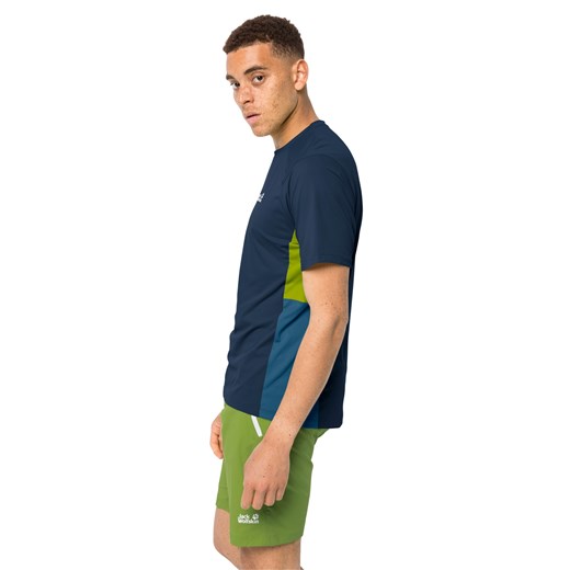 T-shirt męski Autoryzowany Sklep Jack Wolfskin w sportowym stylu z krótkim rękawem 