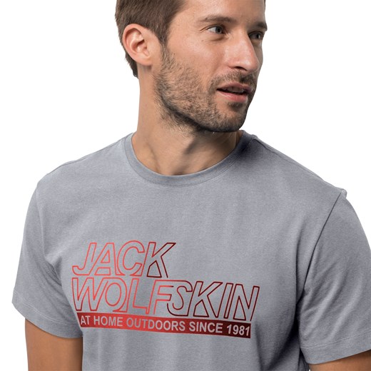 T-shirt męski Autoryzowany Sklep Jack Wolfskin młodzieżowy z krótkimi rękawami 