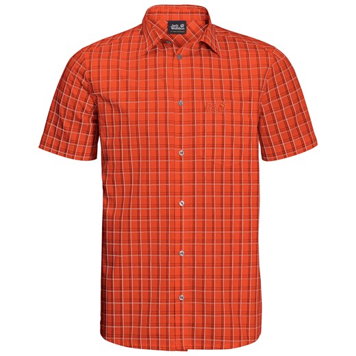 Koszula męska HOT SPRINGS SHIRT M saffron orange checks Jack Wolfskin XL okazja Jack Wolfskin