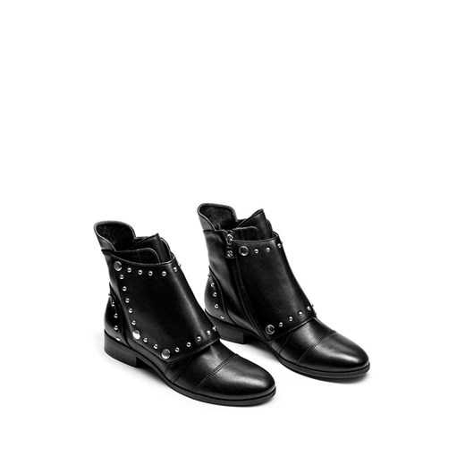 Skórzane botki w kolorze czarnym Kazar 38 Limango Polska