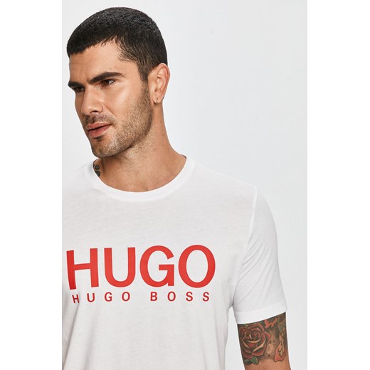 T-shirt męski Hugo Boss z napisem bawełniany 