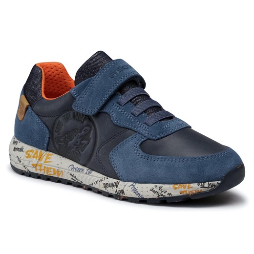 Sneakersy GEOX - J Alben B. C J049EC 0CL22 C0820 D Navy/Orange 37 eobuwie.pl