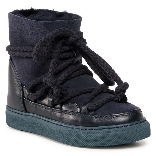 Buty zimowe dziecięce Inuikii bez wzorów granatowe 