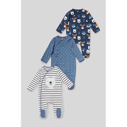 C&A Piżama niemowlęca-bawełna bio-3 szt., Biały, Rozmiar: 62 Baby Club 86 C&A