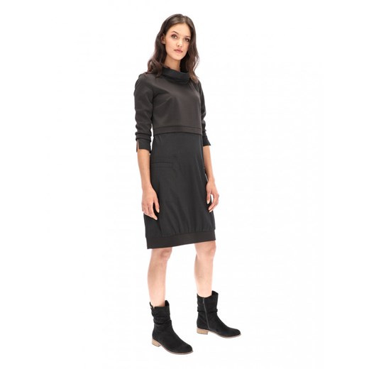 Sukienka z łączonych tkanin z golfem Anita Design Messa Anita Design 46 Eye For Fashion