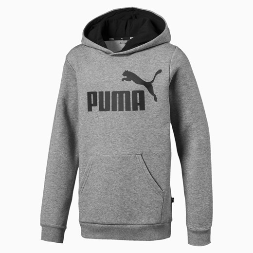 PUMA Chłopięca Bluza Z Kapturem Essentials Szary Melanż, rozmiar 104, Odzież Puma 140 promocja PUMA EU