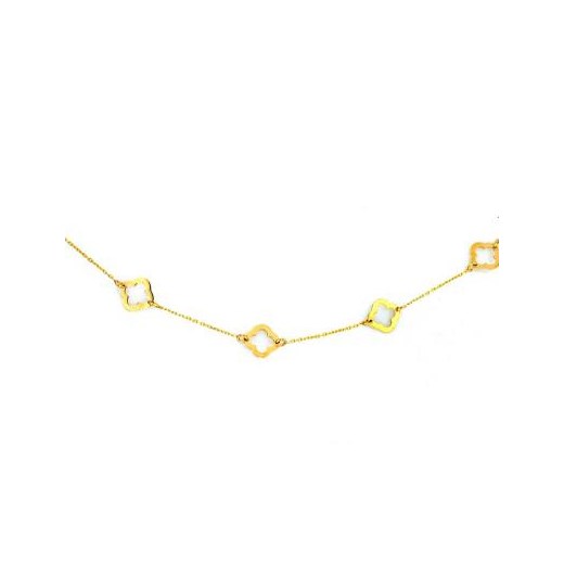 Złoty naszyjnik 333 łańcuszek z koniczynkami 8kt Lovrin LOVRIN