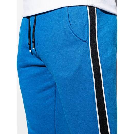 Spodnie męskie dresowe P898 - niebieskie XL ombre