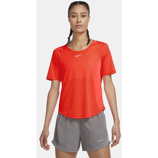 Bluzka damska Nike z okrągłym dekoltem sportowa z krótkim rękawem 
