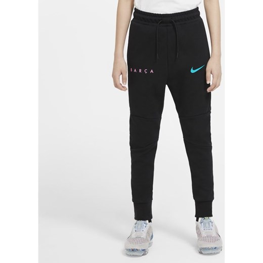 Spodnie dla dużych dzieci FC Barcelona Tech Fleece - Czerń Nike L Nike poland