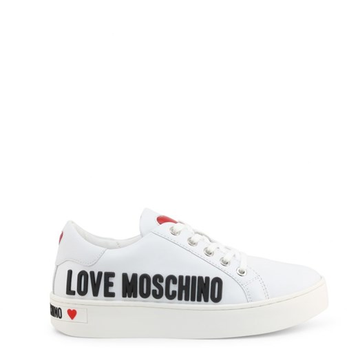 Trampki damskie Love Moschino na wiosnę sznurowane z gumy 