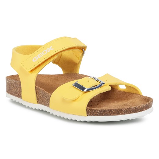  Sprzedaż Sandały GEOX - J028MC 000BC C2004 S Lt Yellow Geox Sandały dziecięce bez wzorów żółte na lato z klamrą