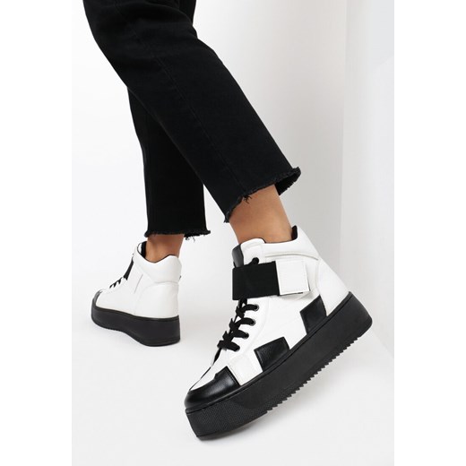 Buty sportowe damskie Multu sneakersy młodzieżowe gładkie na platformie 