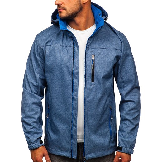 Niebieska kurtka męska przejściowa softshell Denley BK033 3XL Denley promocyjna cena