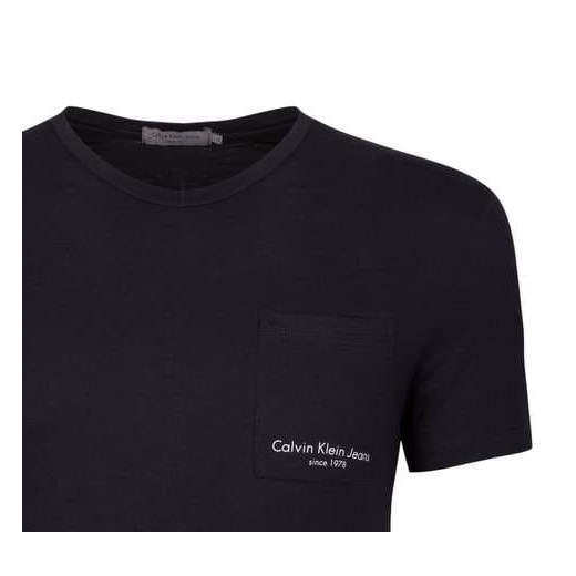 T-shirt męski Calvin Klein gładki casual bawełniany 