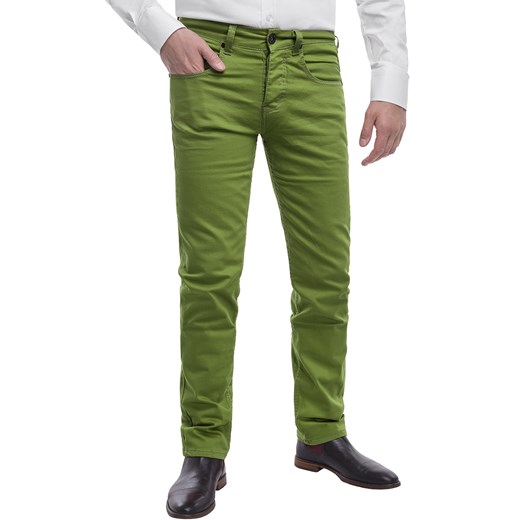 Spodnie męskie chinosy  LZ116 -zielony Risardi 31 promocja Risardi