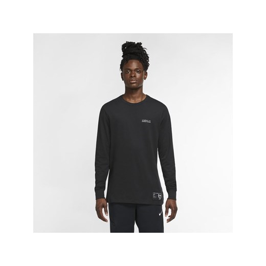 T-shirt męski czarny Nike z długim rękawem 