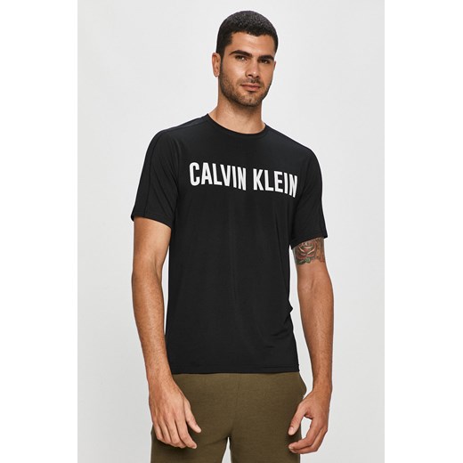 T-shirt męski Calvin Klein z elastanu młodzieżowy 