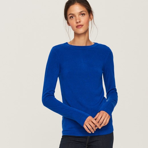 Reserved - Dopasowany sweter - Niebieski Reserved S okazja Reserved