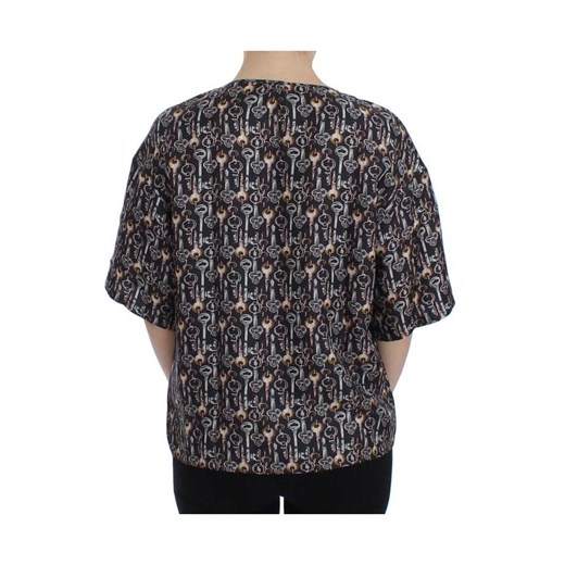 Key Print Silk Blouse T-shirt Dolce & Gabbana IT44|L wyprzedaż showroom.pl